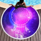 Turkish Custom Round Printed Tortilla Blanket Circular Beach Towel