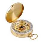 High end multifunctional mini golden hiking compass for sale