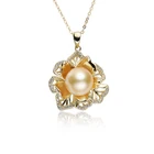 DZ04-111204 heavy look pearl gold indian south sea pearl long chain necklace designs bridal with real gold beads set