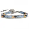 Fashion bohemia leather handmade tila beads bracelet leather wrap bead bracelet