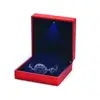 Ready to ship plastic flip led light up jewelry ring earring packing box