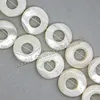 Decorative Mother of Shell Beads Circle/donut, Genuine Pearl Beads