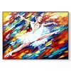 spain girl tango dancing canvas abstract ballerina Portrait knife impressionism contemporary abstract oil painting on canvas