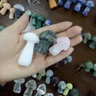 Wholesale a large number of different sizes of different materials of various lovely mushroom stone gifts