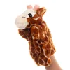 Cartoon Stuffed Wild Animal Giraffe Plush Glove Puppet Toy Fashion Custom OEM Soft Baby Toy Plush Giraffe Hand Puppet