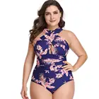 2019 wholesale high quality flower printing sexy bikini plus size beachwear swimwear for women