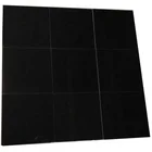 High quality polished stone granit tile China shanxi absolute black granite