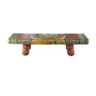 Chinese wood decorative hand carving garden bench chair with antique element pattern original furniture