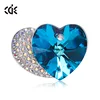 Embellished with crystals from Swarovski Latest Customer Design Heart Designer Brooch Pin Rhinestone