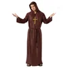 Brown Monk Rope Costume for Mens Halloween Party