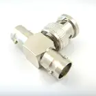 75 ohms T type adaptor male to 2 female BNC adaptor connector