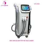 multifunctional 4 handles rf nd yag laser ipl elight skin rejuvenation salon use equipment