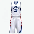 2019 High quality Durable Custom Logo Uniform Sublimation Basketball Jersey Sets