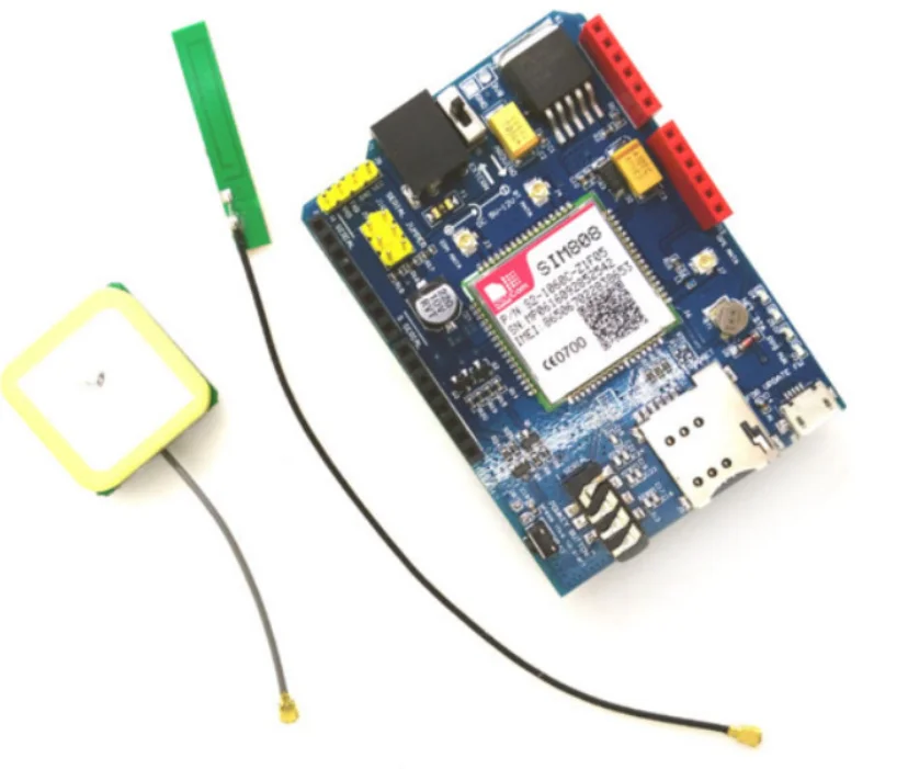 Высокое качество SIM808 GPRS/GSM + GPS щит 2 в 1 щит GSM GPRS GPS развитию SIM808 модуль для Arduino