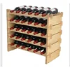 Bar used wooden wine display stand wooden rack wooden wine display