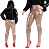 Popular Design African Styles Women Skinny Sexy Trouser Sequin Club Pant With Lining Plus Size