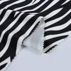 Wholesale home textile knitted zebra striped design plush black velvet fabric for curtain