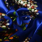 flower C2221wholesale yarn screen dyeing printed pure satin silk fabric