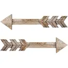 TIMEYARD Arrow Decor, Set of 2 Arrows, Rustic Wood Arrow Sign Wall Decor - Decorative Farmhouse Home Wall Hanging Decor