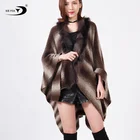 2019 Autumn women fashion Oversize Loose Fur Cardigans stripe knitted sweaters for lady cloth