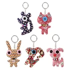 Wholesale 2019 new design button eyes keychain mini animal toy plush toys keychain