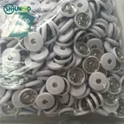 Sewing colorful press button cotton Fabric Covered Snaps Flat back cover metal button for trouser / shirts