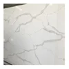 Man-made carrara white polished faux marble quartz slab tile