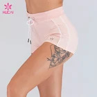 Hot Sale Custom Yoga Wear Ribbed Waist Girls Booty Gym Shorts Fitness