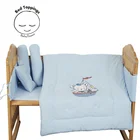 6pcs Comforter Crib Bumper pad set for new baby kids children fashion 100% polyester microfiber with embroidery