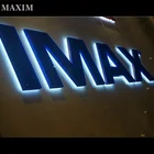 Custom indoor outdoor 3D car logo with brand name LED backlit metal letter light sign
