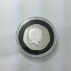 Custom made Metal 50p UK Rabbit Silver Coin