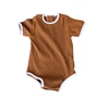 Organic Cotton Baby Clothes Infant Boys Baby Romper Cotton Ribbed Toddler Clothing Bulk Sales Clothes