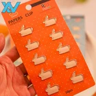 Creative cute animal rabbit design paper clip with printing card bag