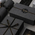 Premium black craft printing gift wrapping paper roll