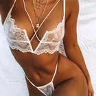 Hot Womens New Lace Camisole Thong Two Piece Suit