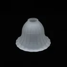 Machine Pressed Clear Frosted Ribbed Design Glass Light Shade Lamp Cover Lighting Diffuser