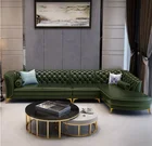 Living Room Furniture Sofa Set new design L shaped sofa button tufted sofa
