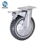 8 Inch PVC Wheel Removable Plate Type Heavy Duty Industrial Caster with TotalBrake