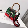High-grade women's bag fashion new embroidered bamboo section handbag color contrast single-shoulder crossbody bag