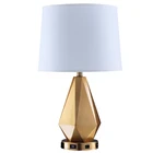 27" Brushed Brass with Glossy Top Coat Column Table Lamp,Cream Linen HB Shade with top acrylic diffuser.