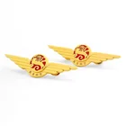 aviation style wings lapel pins custom airline pilot badges for souvenir