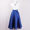 New arrival high waist pleated long skirt daily wear ladies swing solid A line skirt