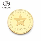 Craft challenge star shape gold plated souvenir gift coin