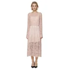 New Style long sleeve designer lace mini casual dresses lady