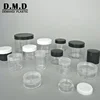 5g 5ml 10g 10ml 15g 20g 25g 30g 60gram 120ml plastic empty clear transparent cosmetic acrylic powder jar with silver lid