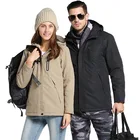 OEM Waterproof women and mens USB Battery Heated Windproof Ski Jacket for Winter with temperature controller