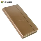 Functional Zipper Around Top Grain Leather Smart Men Wallet