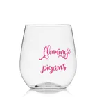 12oz recyclable wine glasses stemless BPA-free wine plastic cup