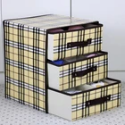 Foldable underwear drawer organizer lingerie bra socks storage box fabric clothing sundries separator