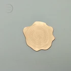 Custom rose gold brand logo metal labels